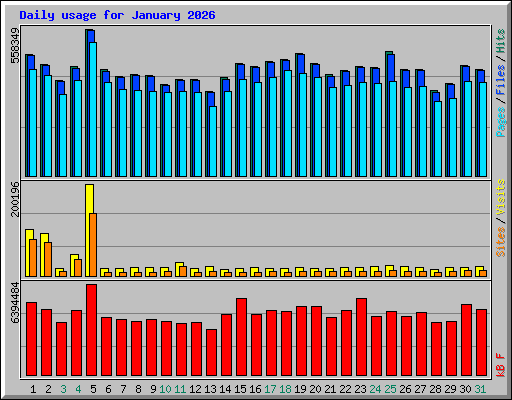 Daily usage for January 2026