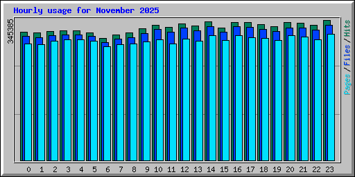 Hourly usage for November 2025