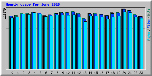 Hourly usage for June 2026